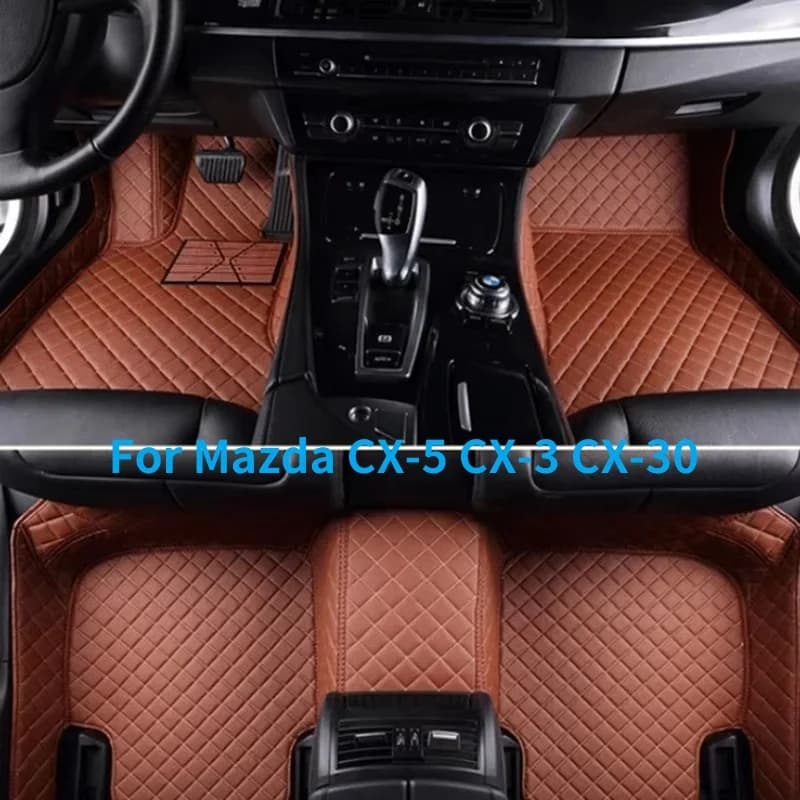 Custom Car Mats for Mazda CX-5 2015-2023 CX-3 2015-2023 CX-30 2020-2023 Full Cover Mats Luxury Floor Covers
