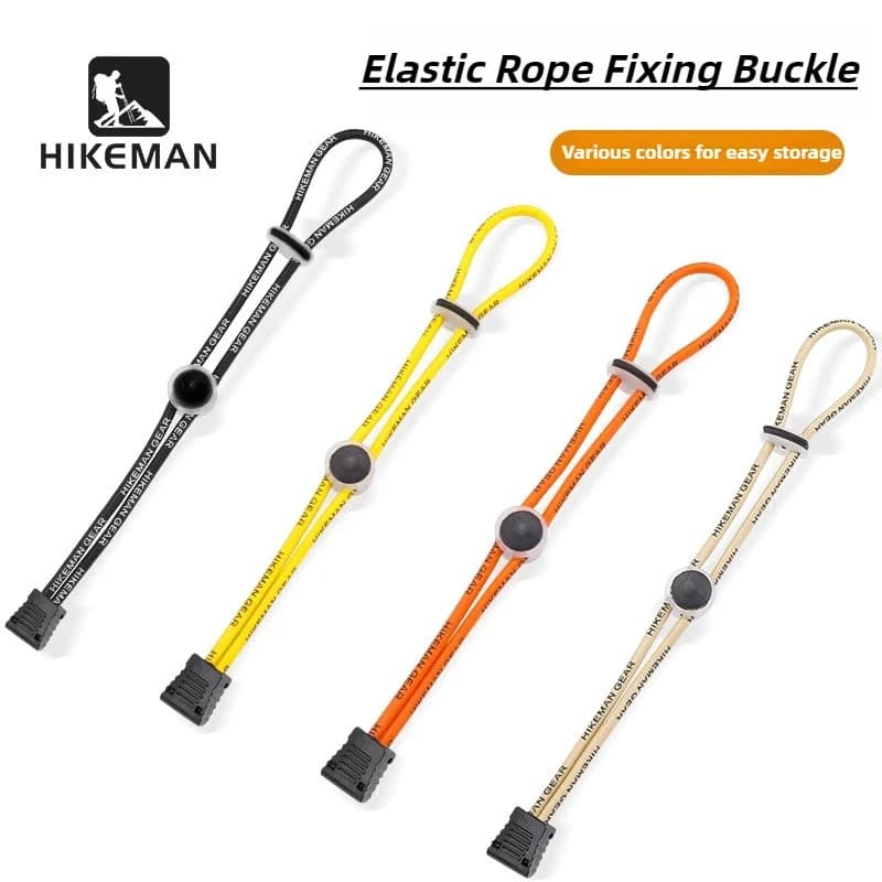 HIKEMAN Outdoor Hiking Backpack Elastic Rope Fixing Buckle Camping Gear Trekking Pole Bungee Cord Attachment Hook