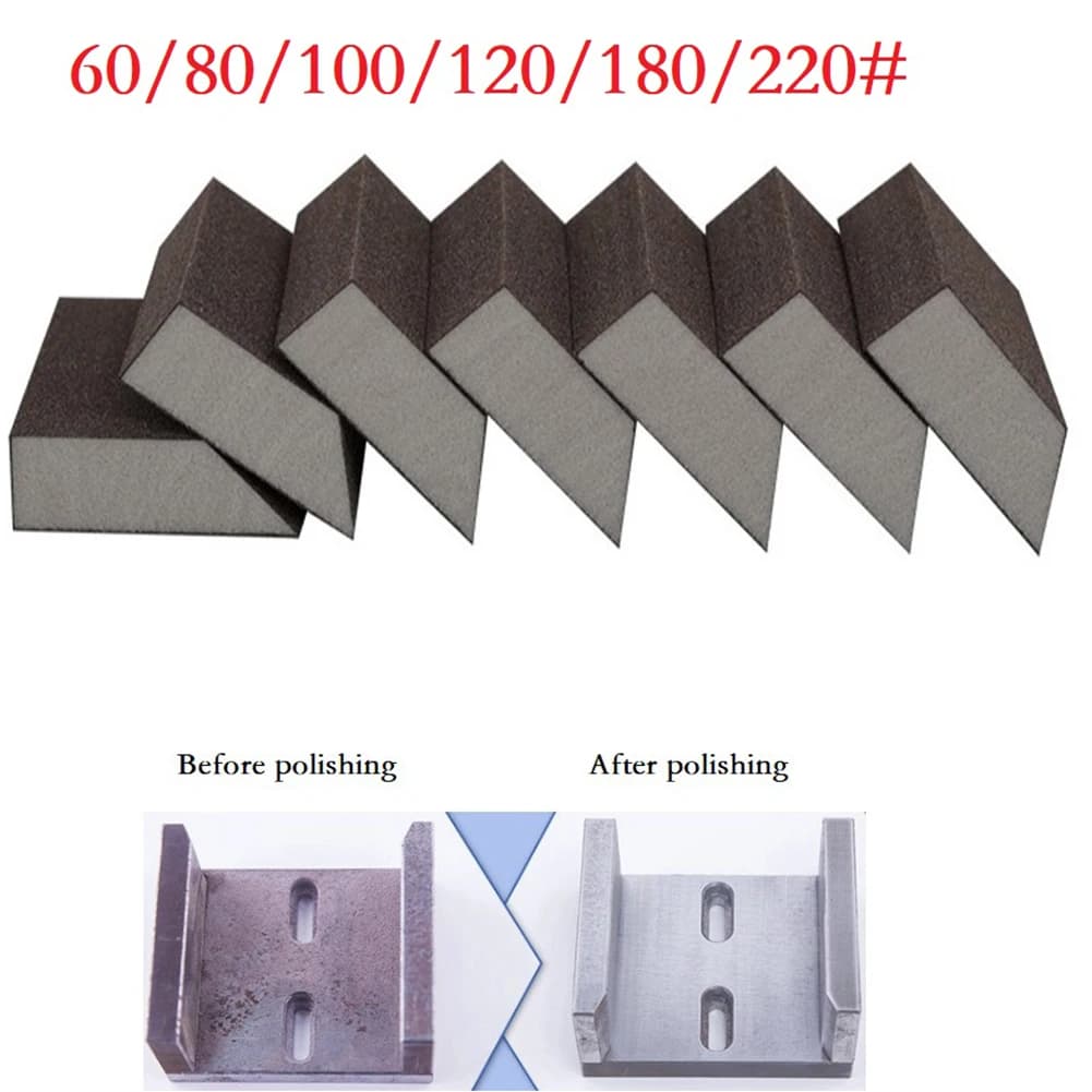 1pc 60-240Grit Piastrelle Da Parete Rettifica Spugna Blocco di Sabbia Carta Vetrata Lucidatura Pad Levigatura Blocco Levigatrice Spugne Per Legno Cartongesso metallo