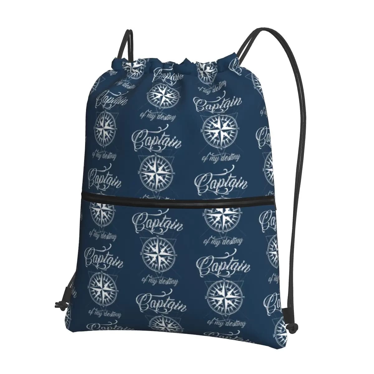 Bussola nautica Capitan Anchor Barca Zaini Moda Borse portatili con coulisse Borsa sportiva Borse per libri per studenti in viaggio