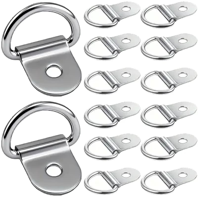 D Ring Mounting Ring Hooks Metal Picture Frames Wall Hanger Small Tie Down Anchor for Photo Artwork Clock Mirror Decoration