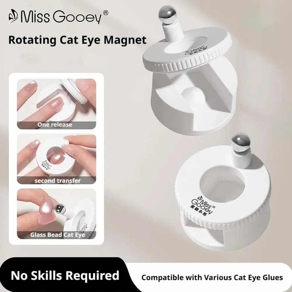 Magnete Rotante per Unghie Effetto Occhio di Gatto per Perle di Vetro Luminose, Accessori per Nail Art per Principianti