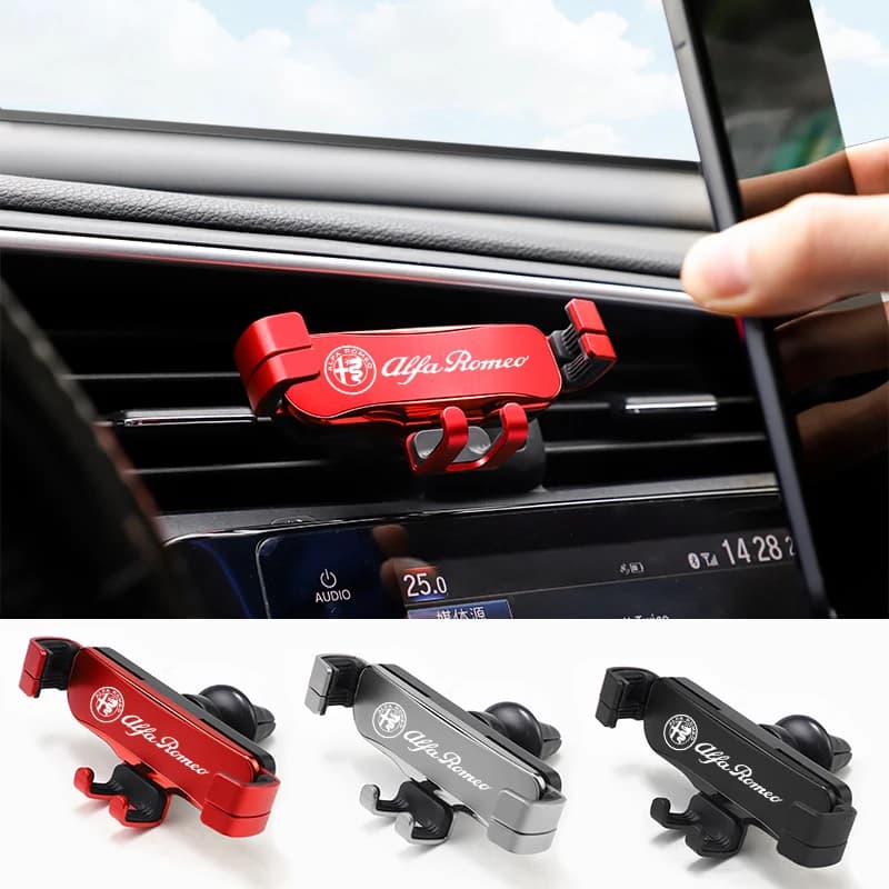 New Car Phone Holder Deformable Gravity Sensing Air Vent Mount Stand For Alfa Romeo 159 Giulietta Mito 147 GT Brera Giulia 156
