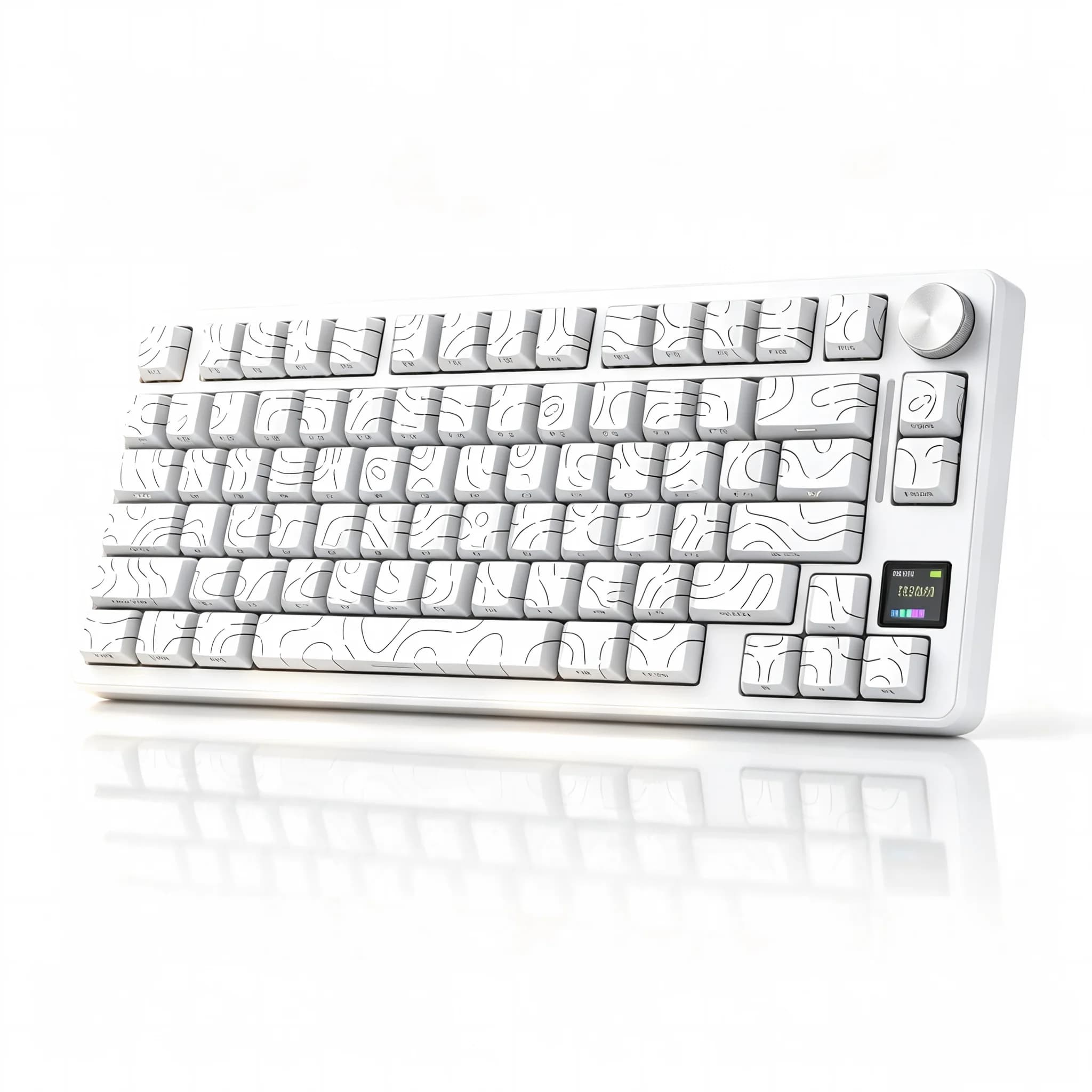 MAMBASNAKE&ATTACK SHARK X820 Ultra 75% Wireless Mechanical Keyboard with TFT Smart Display & Knob, Hot Swappable, RGB