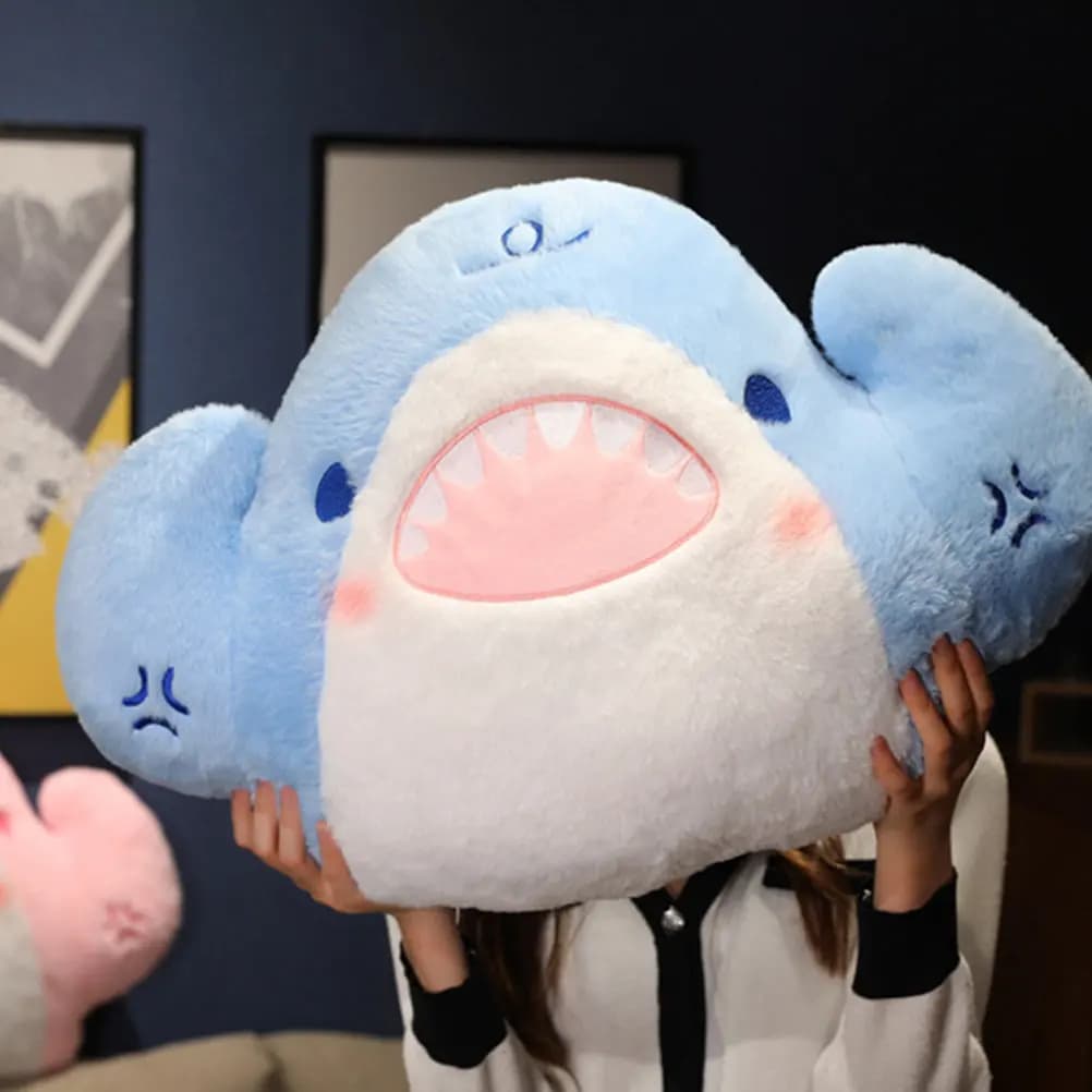 Cuscino a Forma di Squalo per Dormire e Decorare, per Soggiorno, Camera da Letto, Cameretta, Regalo per Compleanno e Natale