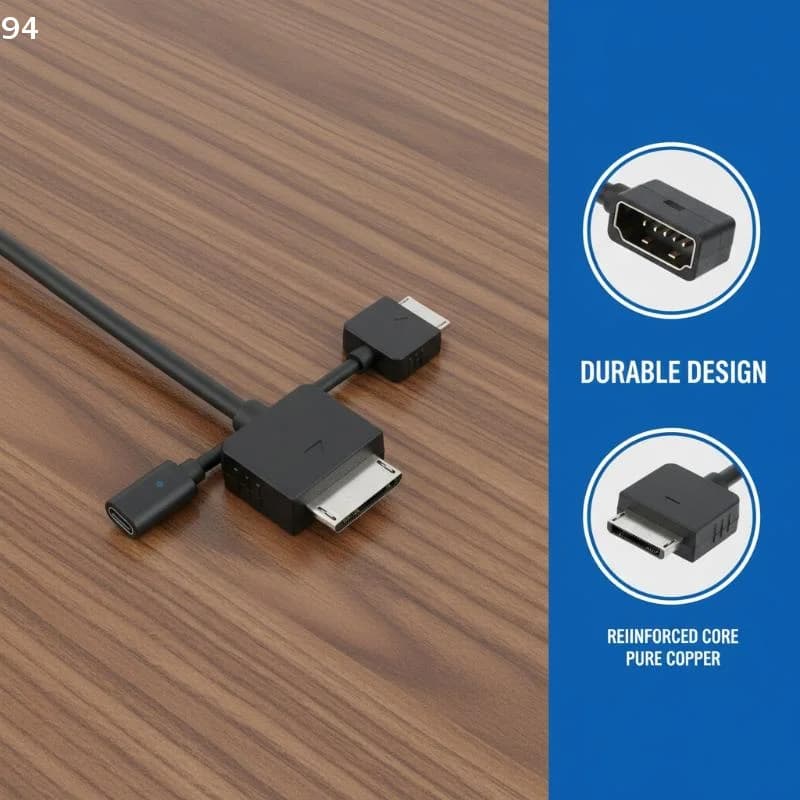 Game Console Type C USB C Charging/Data Adapter for PSP Go; LED Lit Power Supply Connector