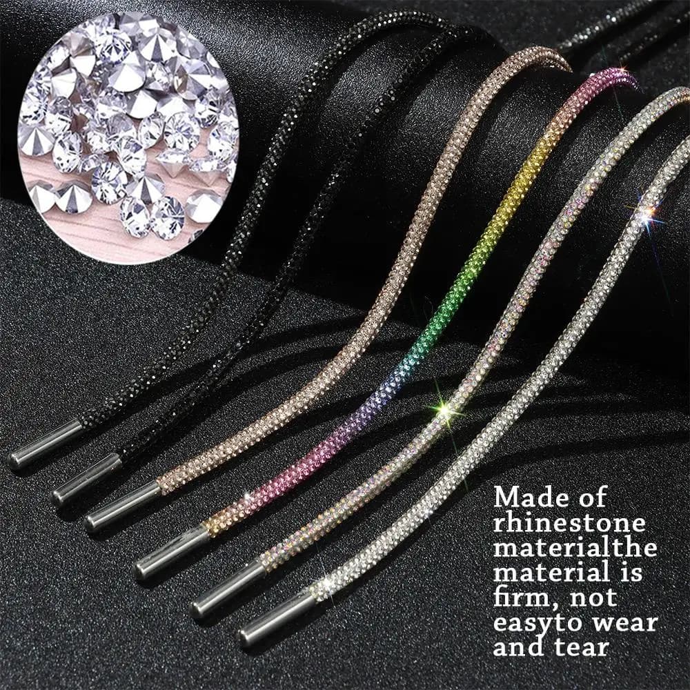 1PC Fashion Luxury strass lacci delle scarpe stringhe luminose lacci delle scarpe con diamanti lacci delle scarpe da ginnastica coulisse Cross intrecciare gli accessori della cinghia