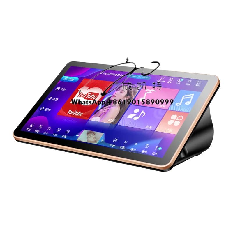 Macchina per karaoke wireless da 18,5 pollici Android comoda per uso commerciale domestico per fabbrica di sorgenti magiche per canto-song per auto KTV