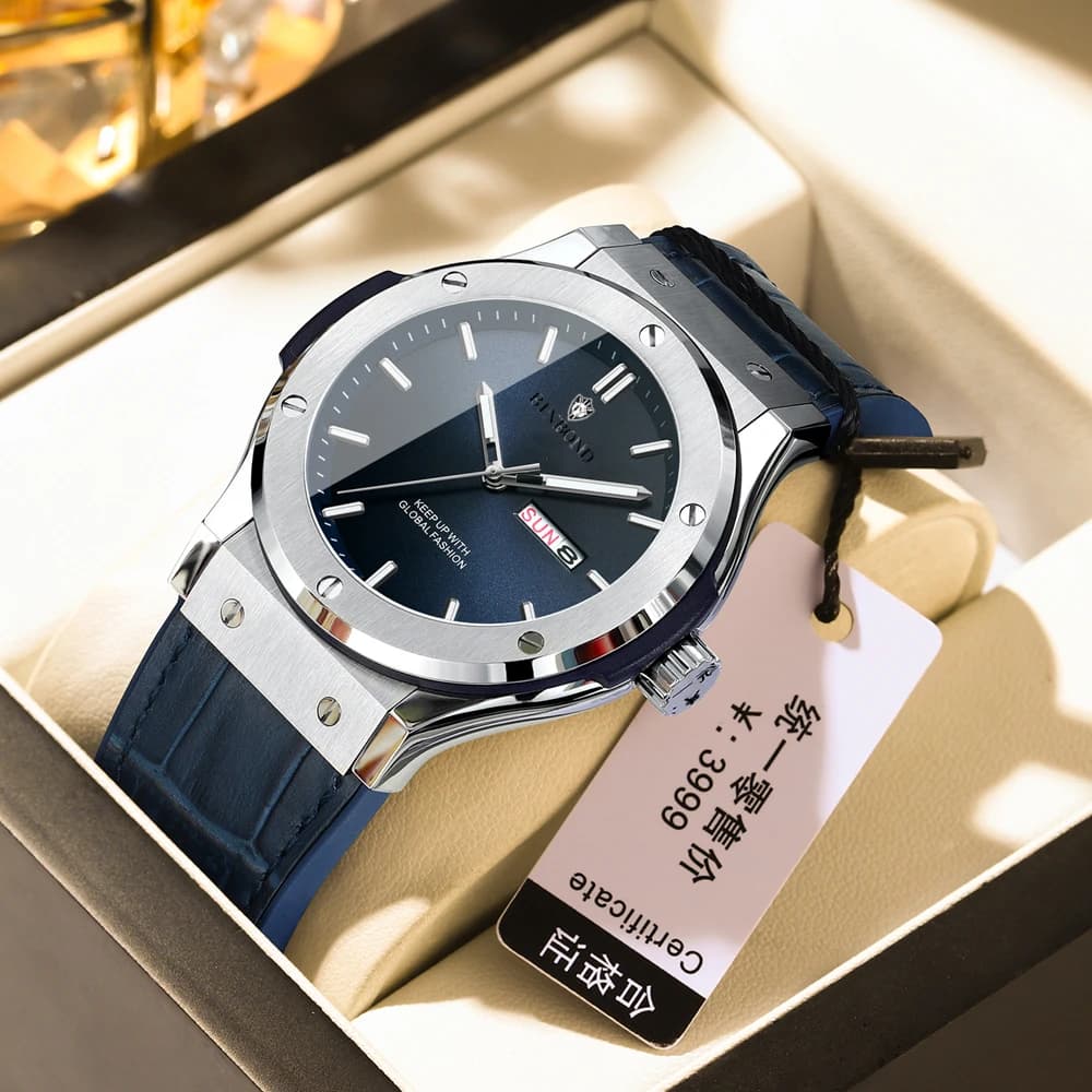Nuovo orologio casual in pelle da uomo orologio di lusso orologi automatici uomo top uomo regali moda orologi da polso al quarzo Relojes Para Hombres
