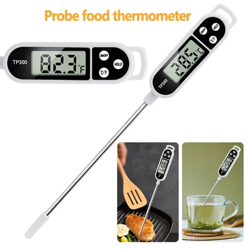 Termometro digitale da cucina con sonda per alimenti, carne, latte, cottura, barbecue TP300, strumento elettronico per la misurazione della temperatura