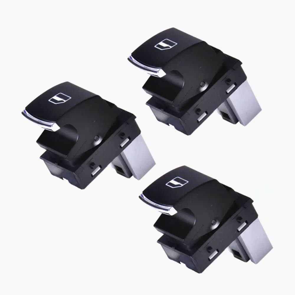 3 Pezzi Interruttore Alzacristallo Elettrico Cromato Lato Passeggero per Golf Passat B6 3C5 Mk6 Rabbit 5ND 959 855 7L6959855BREH 5K0 959 855 XSH