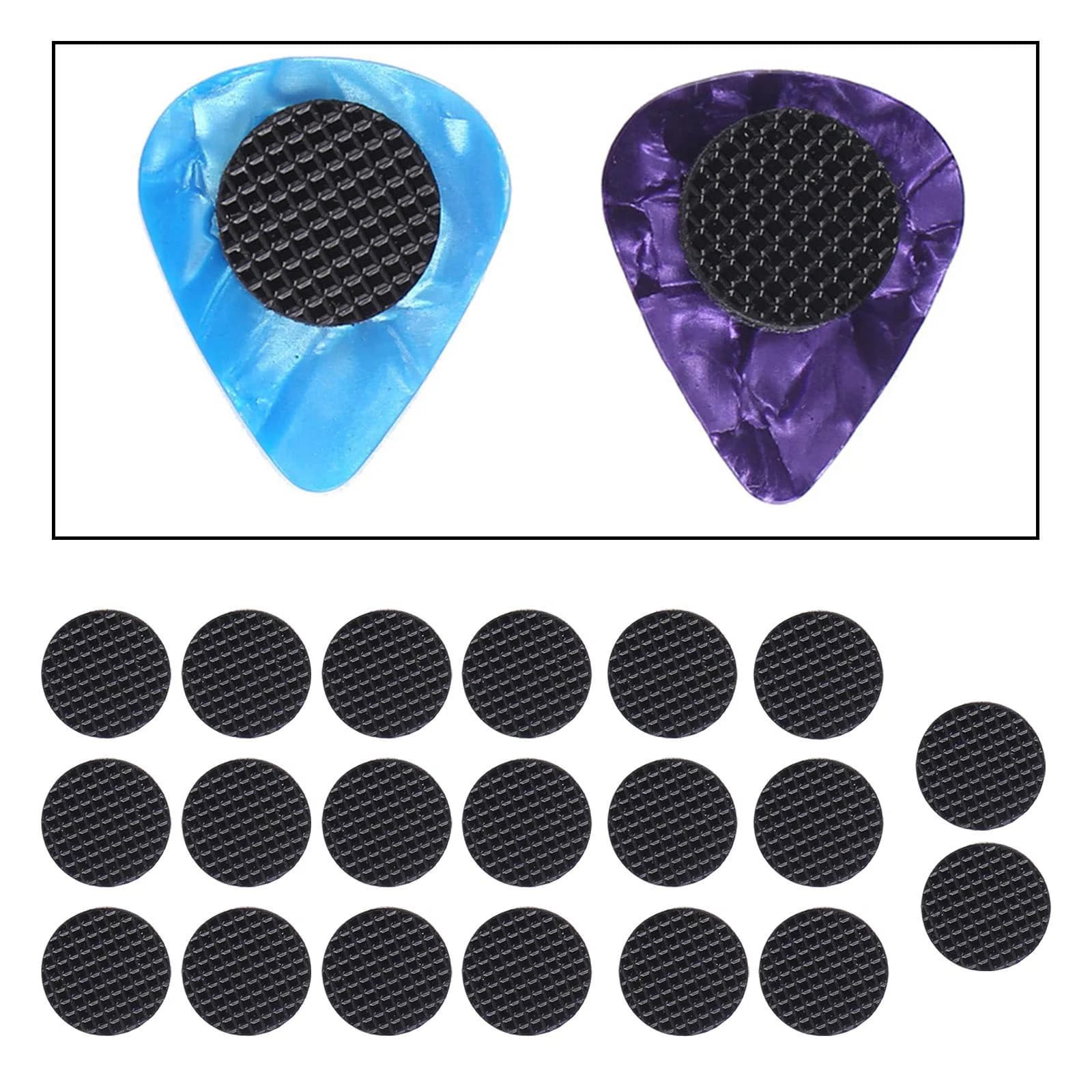 Confezione da 20 impugnature per plettro per chitarra professionale: maniche in silicone resistenti al sudore con struttura a scatto incrociato, design antigoccia per spettacoli in metallo/shred