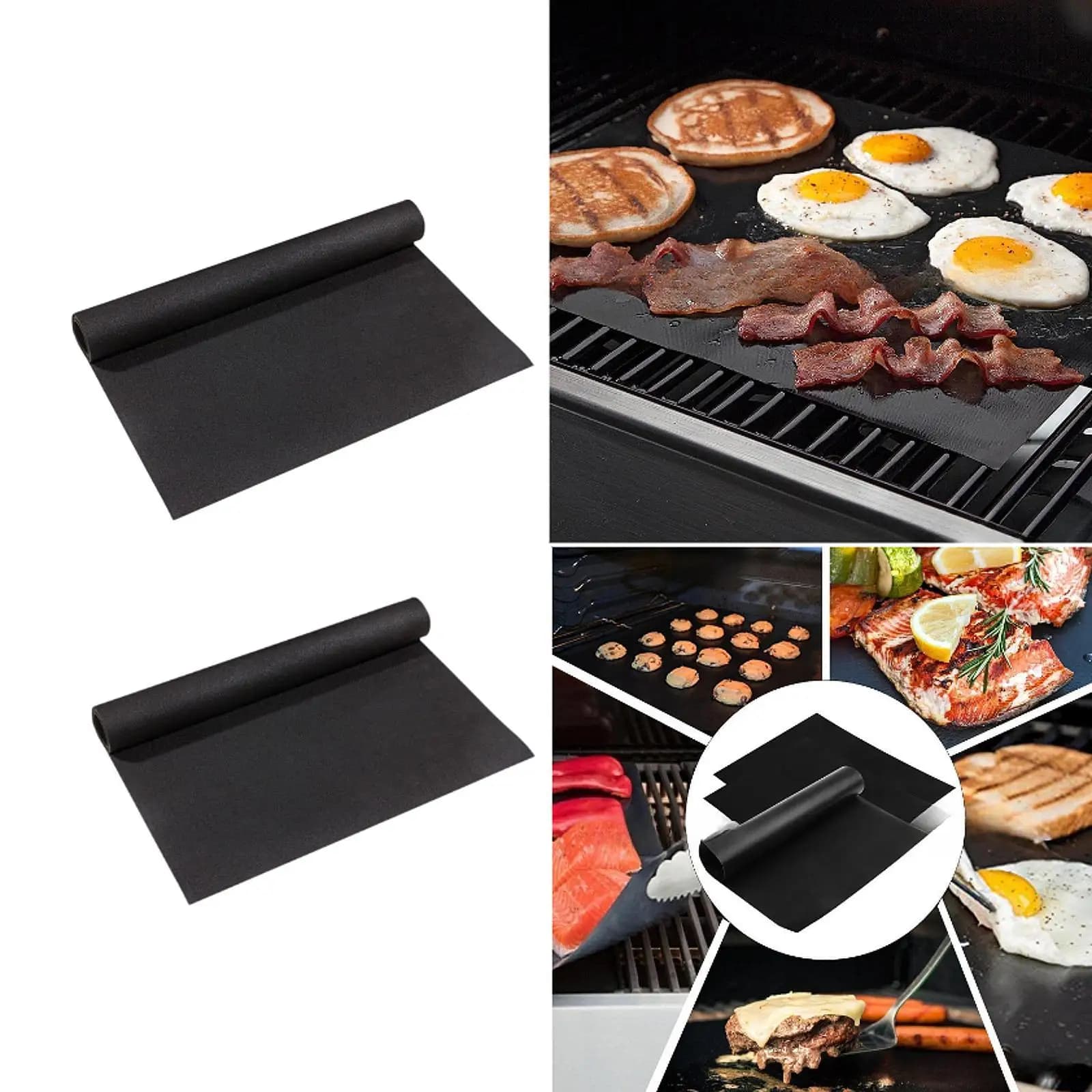 Grill Mat Baking Mat Easy to Clean Heat Resistant Barbecue Grilling Accessories