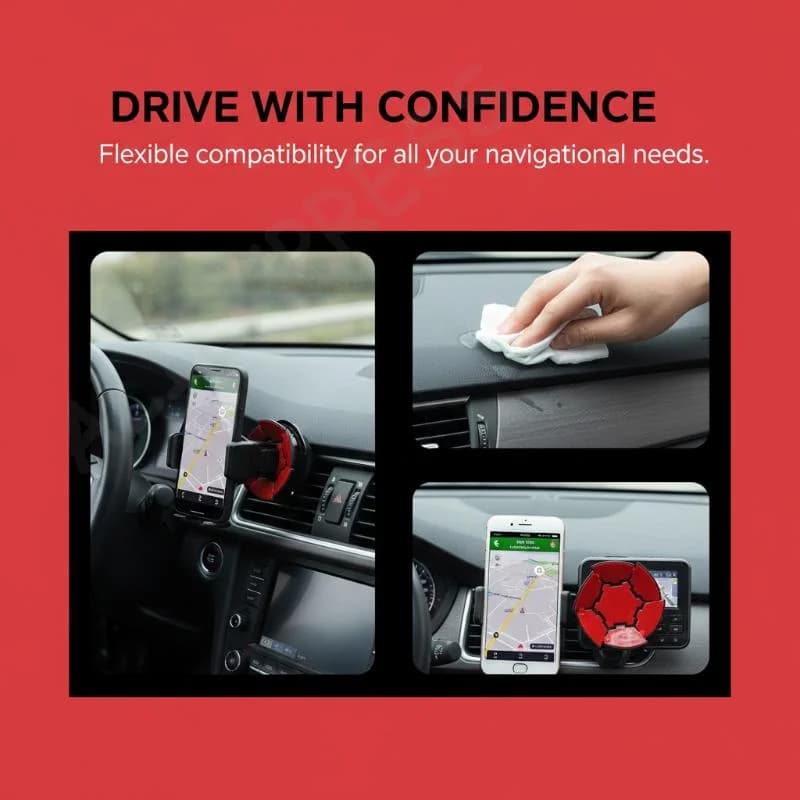 Base Adesiva per Montaggio su Cruscotto Auto, Compatibile con Supporti per Telefono a Ventosa e Superfici Curve