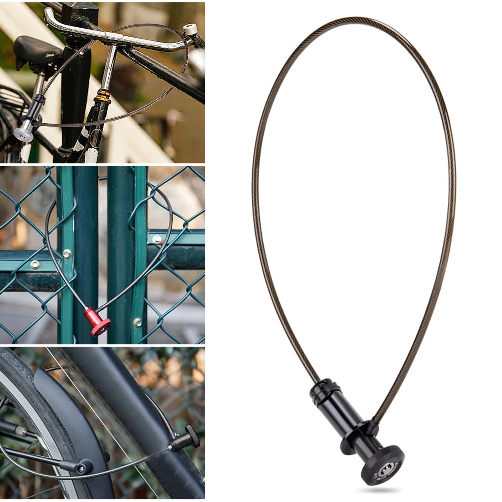 Lucchetto per cavo per casco per scooter da ciclismo, lucchetto a catena di sicurezza antifurto, accessori da guida portatili per pendolari in viaggio all'aperto