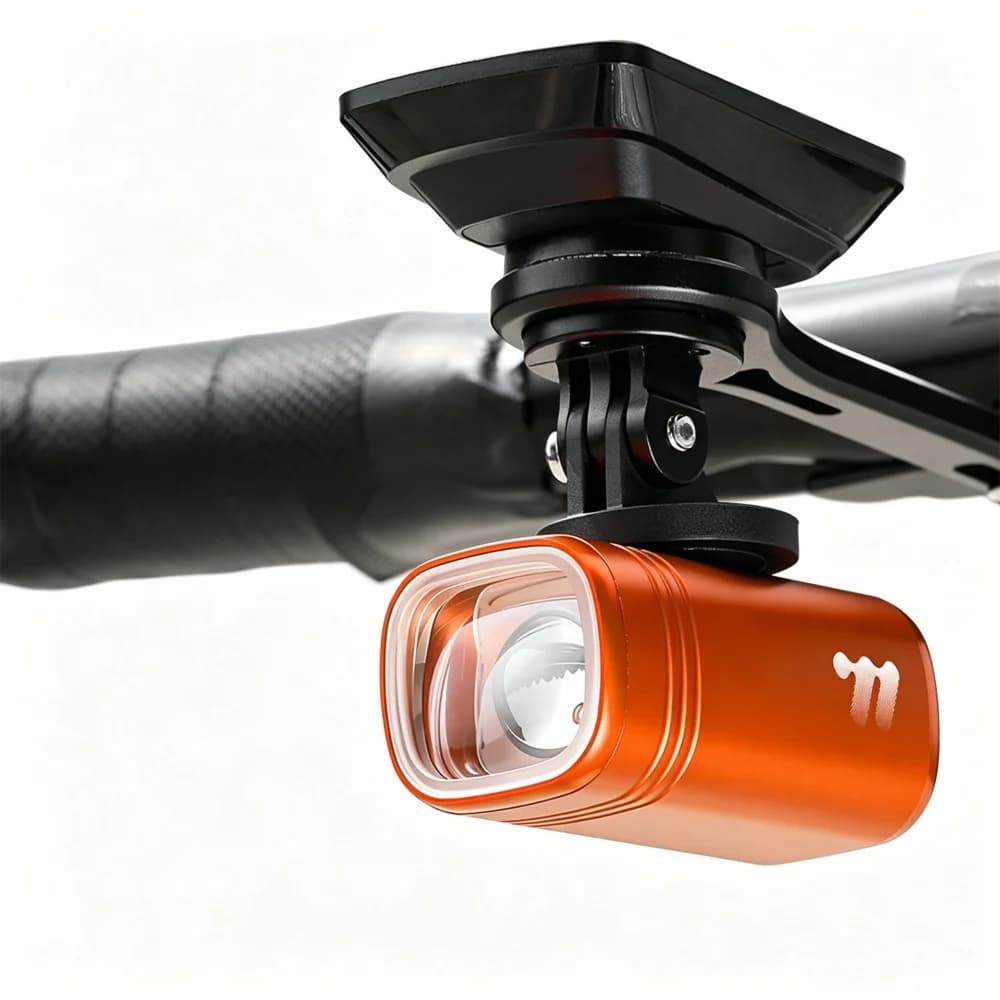 WEST BIKING Mini Smart Bike Headlight 1300 Lumens IPX6 Waterproof Bike Headlamp Type-C Rechargeable Auto Off Bicycle Front Light