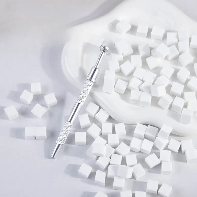 100pcs Gradient Sponge Brush Nail Art Sponge Set for DIY Nail Art Gel Polish Brush Glitter Powder Manicure Accessory