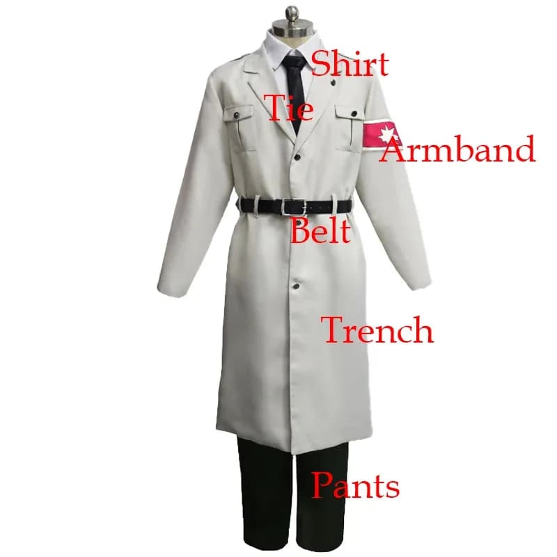 Attacco su Titano Marley Ufficiale Militare Scout Regiment Uniforme Reiner Braun Cosplay Set Completo Trench unisex; 3'c,5.y;8'v,