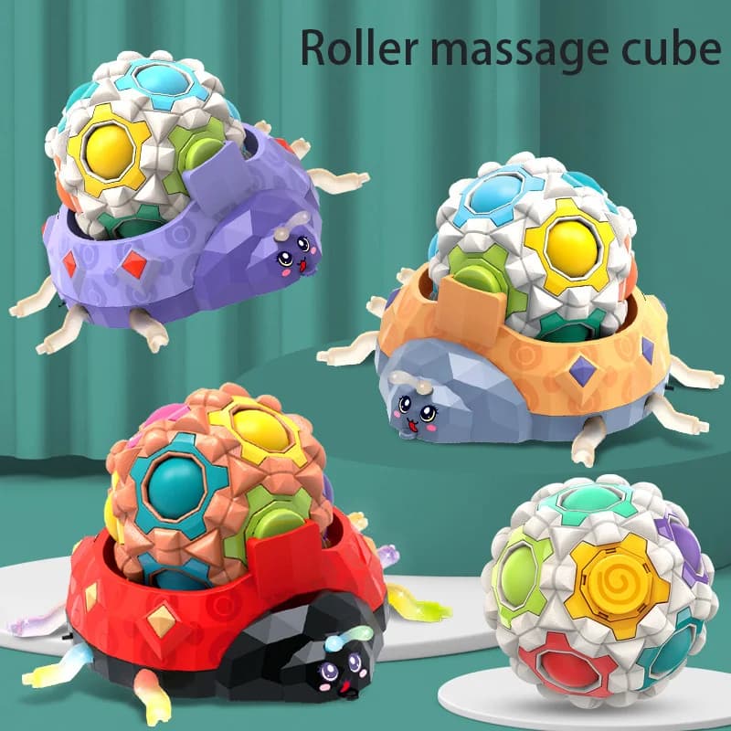 Fidget Spinner a Forma di Coccinella, Giocattolo Antistress con Ruota Rotante, Massaggiatore per Alleviare Stress e Ansia, Giocattolo Portatile per Bambini e Adulti