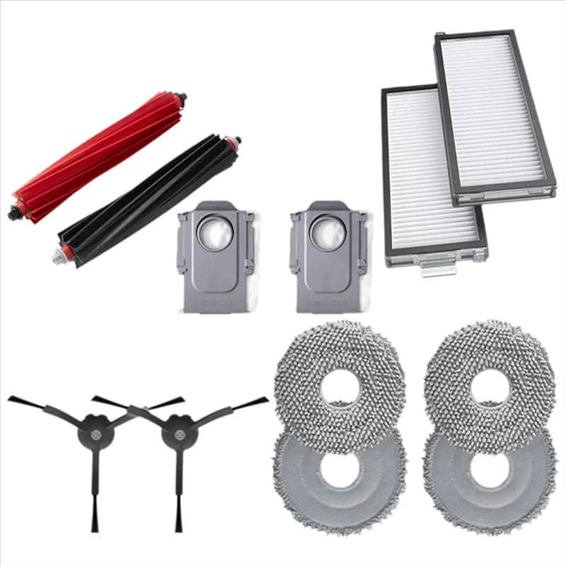 B89B-Pezzi di ricambio Accessori Filtro HEPA Spazzola laterale Spazzola principale Panni per mocio Sacchetto per la polvere per Roborock Qrevo Master Aspirapolvere