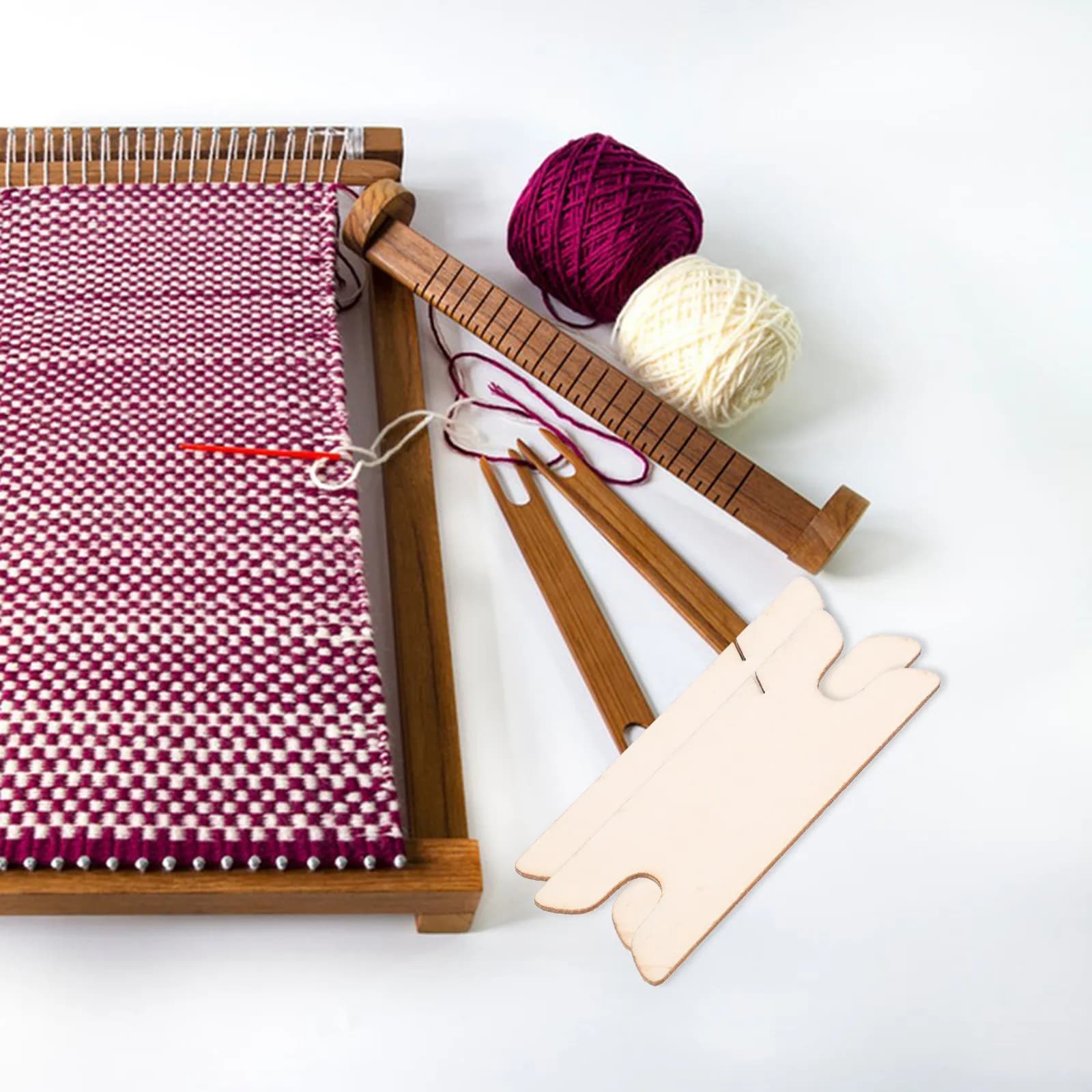 10Pcs Wood Weaving Shuttle Stick Set for Tapestry Weaving Scarf Belt Loom Projects Easy Use Beginner Friendly Versatile Craft