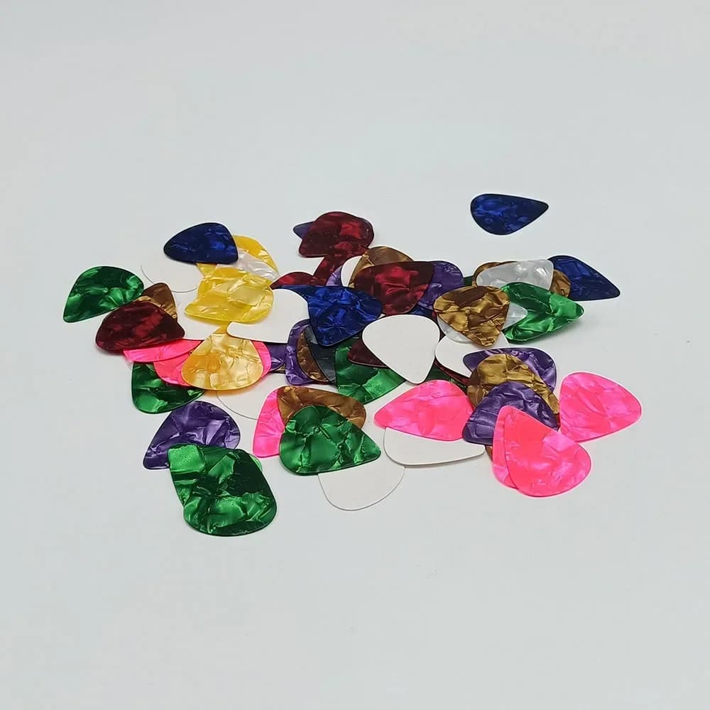 100 Pz/lotto Plettri Per Chitarra Colorati Multi Cellouid Plettro A Stringa Accessori Per Strumenti per Chitarra Elettrica Acustica Basso