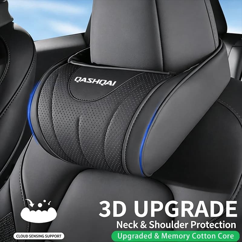Car Headrest/Lumbar Support Car Neck Pillow Waist Support Cushion Auto Driver Seat Backrest Pad for Nissan Qashqai J10 J11 J12