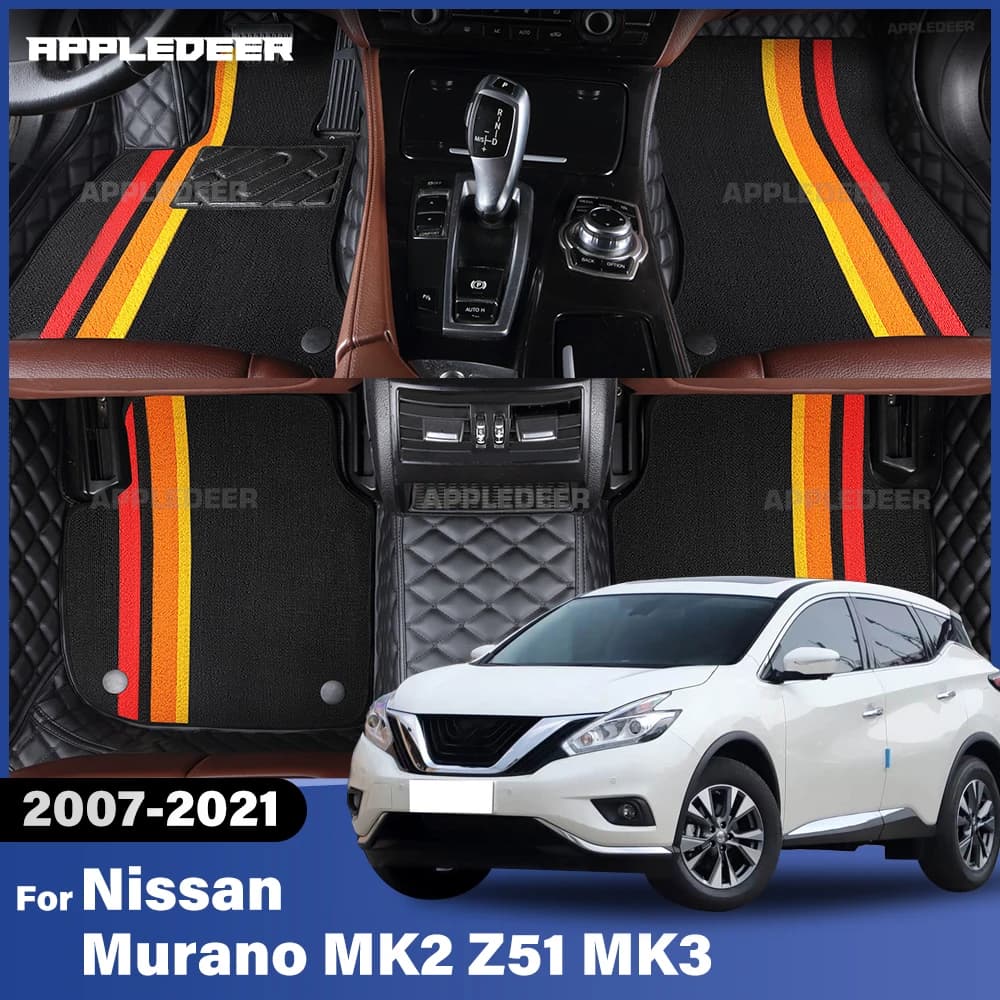 Per Nissan Murano MK2 Z51 MK3 2007-2021 Doppio Strato Tappetini Auto Personalizzato Auto Tappeto Copertura Accessori Interni