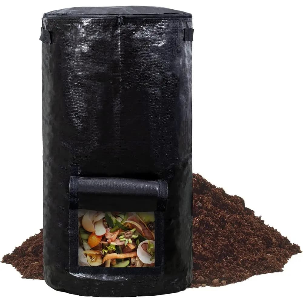 Contenitore per Compostaggio da Giardino Riutilizzabile da 34 Galloni per Gestione Rifiuti da Giardino