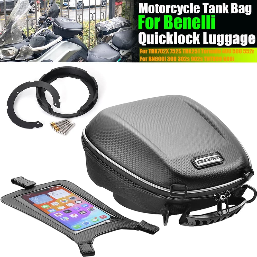 Borsa da serbatoio per moto Blocco rapido per Benelli TRK702 X 752 S TRK251 BN 300 302 600 BN902S TNT899 Tornado Tankbags Bagagli