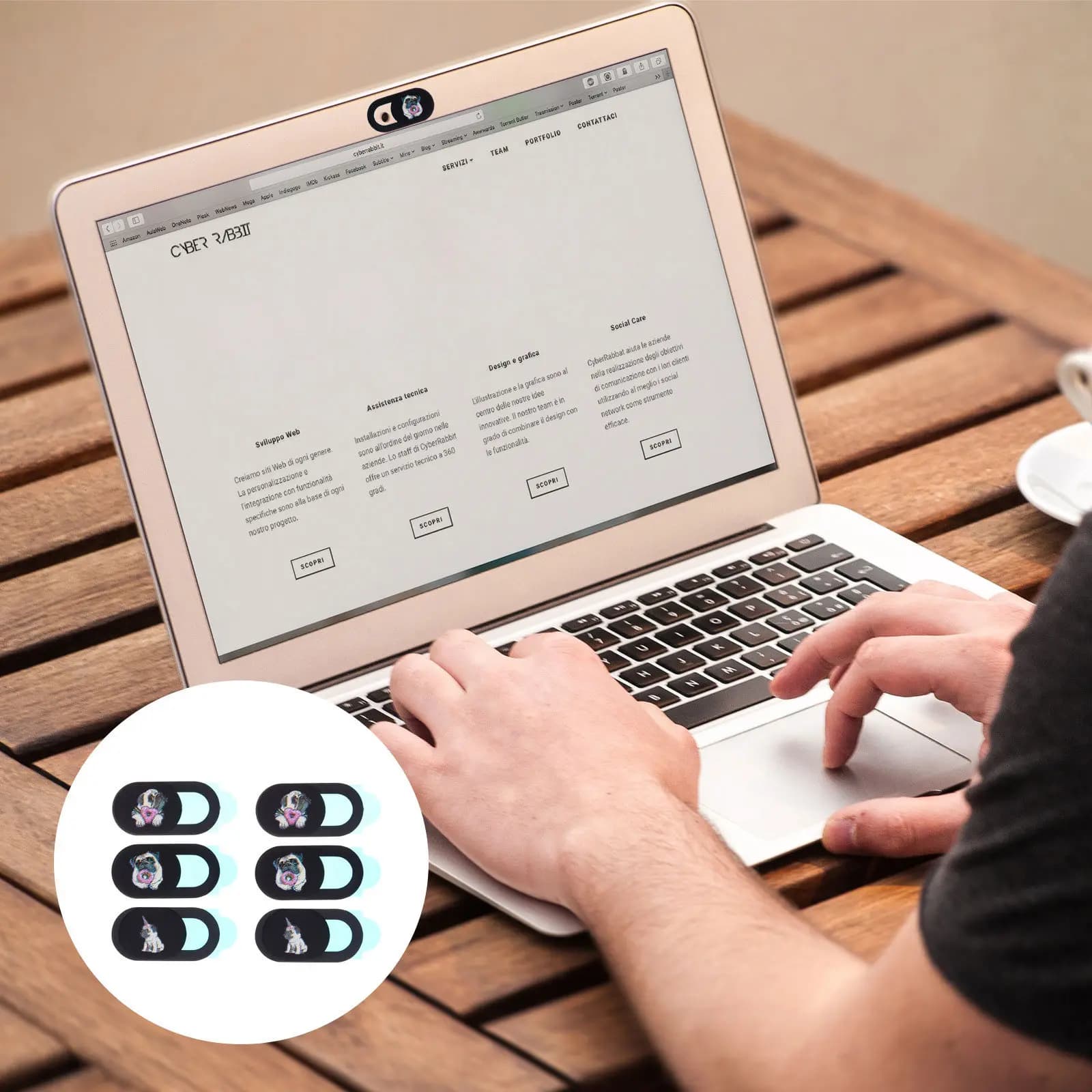 6 PCS Webcam Privacy Cover Laptops Computers Camera Protector Professional Phone Dog