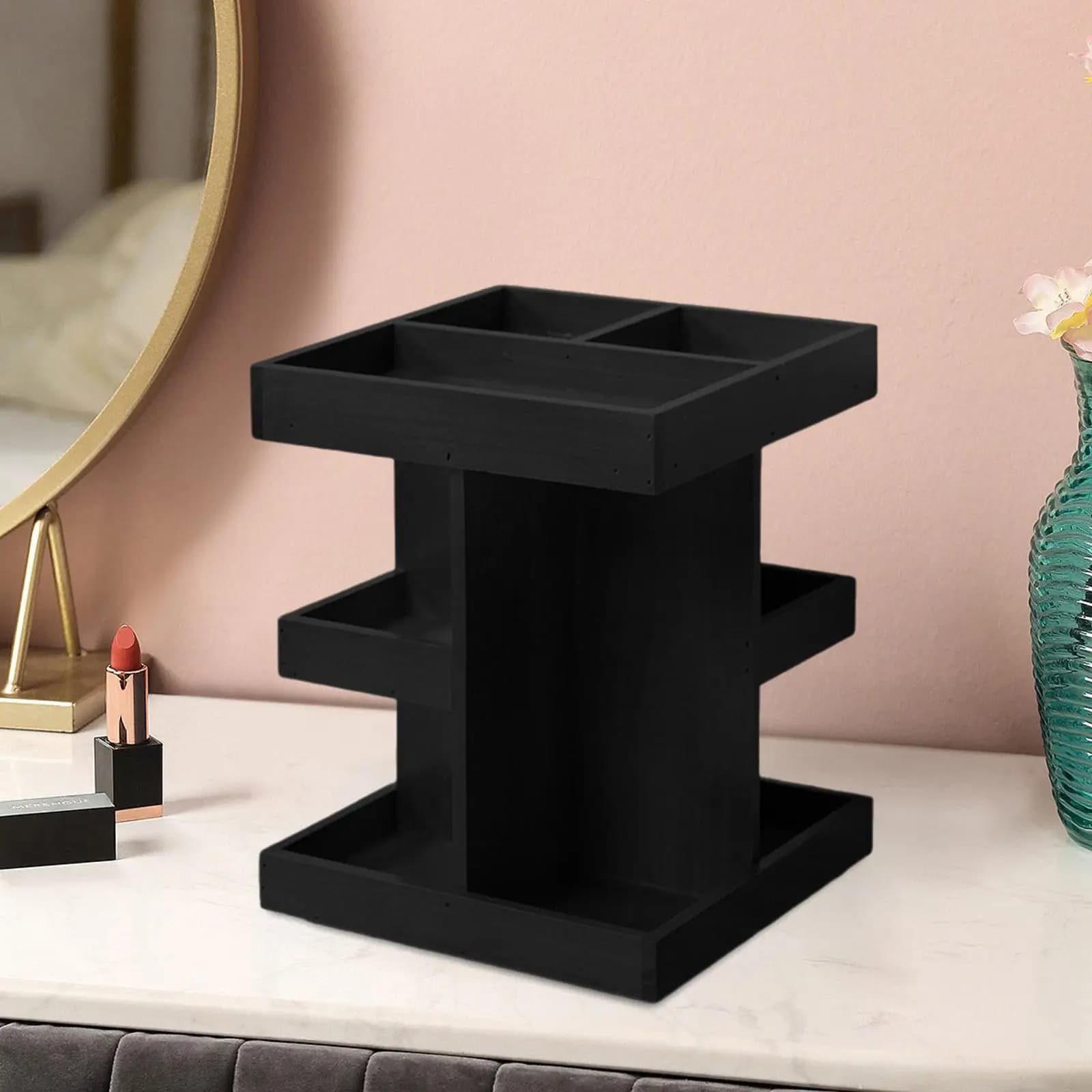 Rotating Cosmetic Storage Box Decorative Decoration Makeup Holder