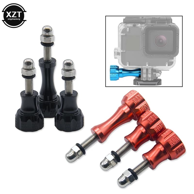 NUOVO 3 Pz Manopola Del Pollice In Alluminio Bullone Vite per GoPro Hero 7 6 5 4 Xiaomi Yi 4K Sjcam SJ4000 H9 Custodia Treppiede Go Pro Accessorio