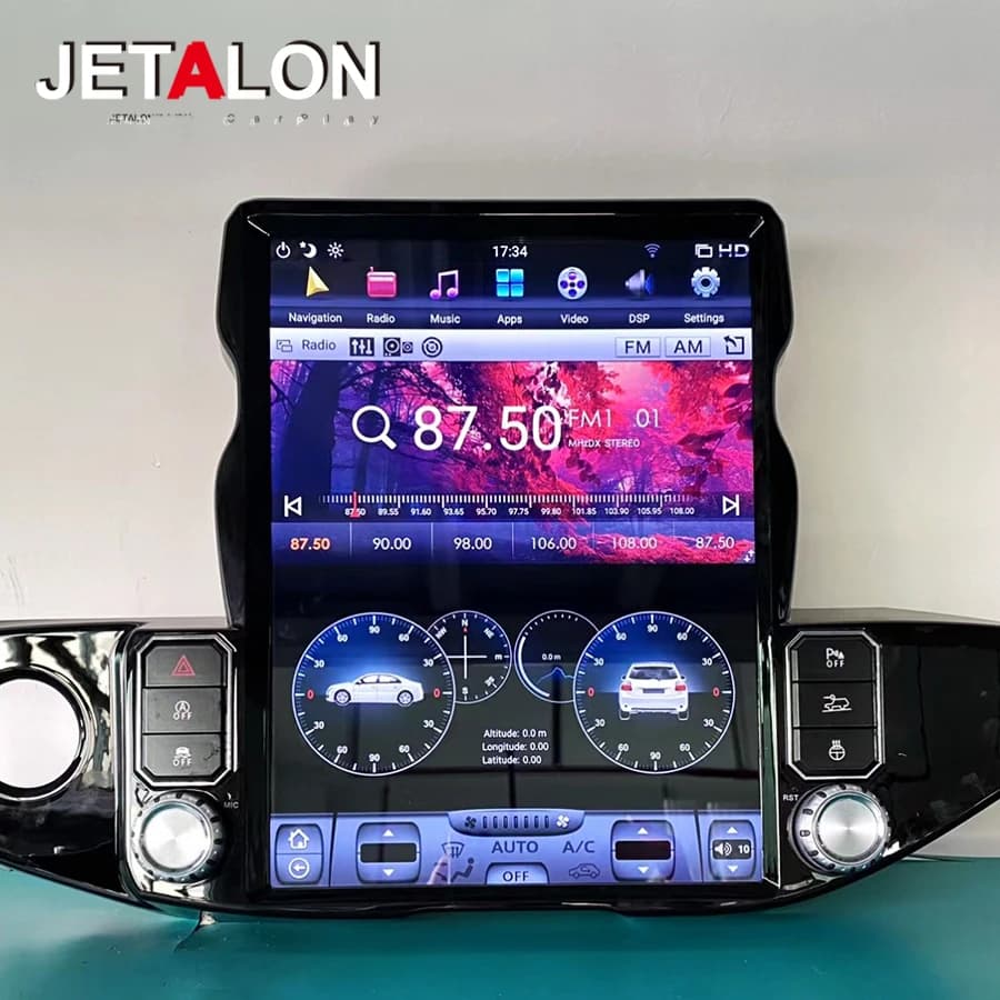 12.1” For Jeep Wrangler 2018-2021 Car Radio GPS Navi Multimedia Player Head Unit GPS Navigation 4G Carplay Stereo Wifi Android
