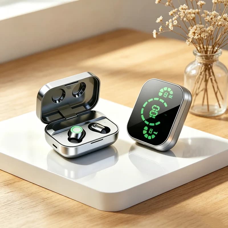 TWS Wireless Bluetooth Headset with Mic Bluetooth Earbuds Charger Box LED Fone Bluetooth Earphones Wireless Headphones