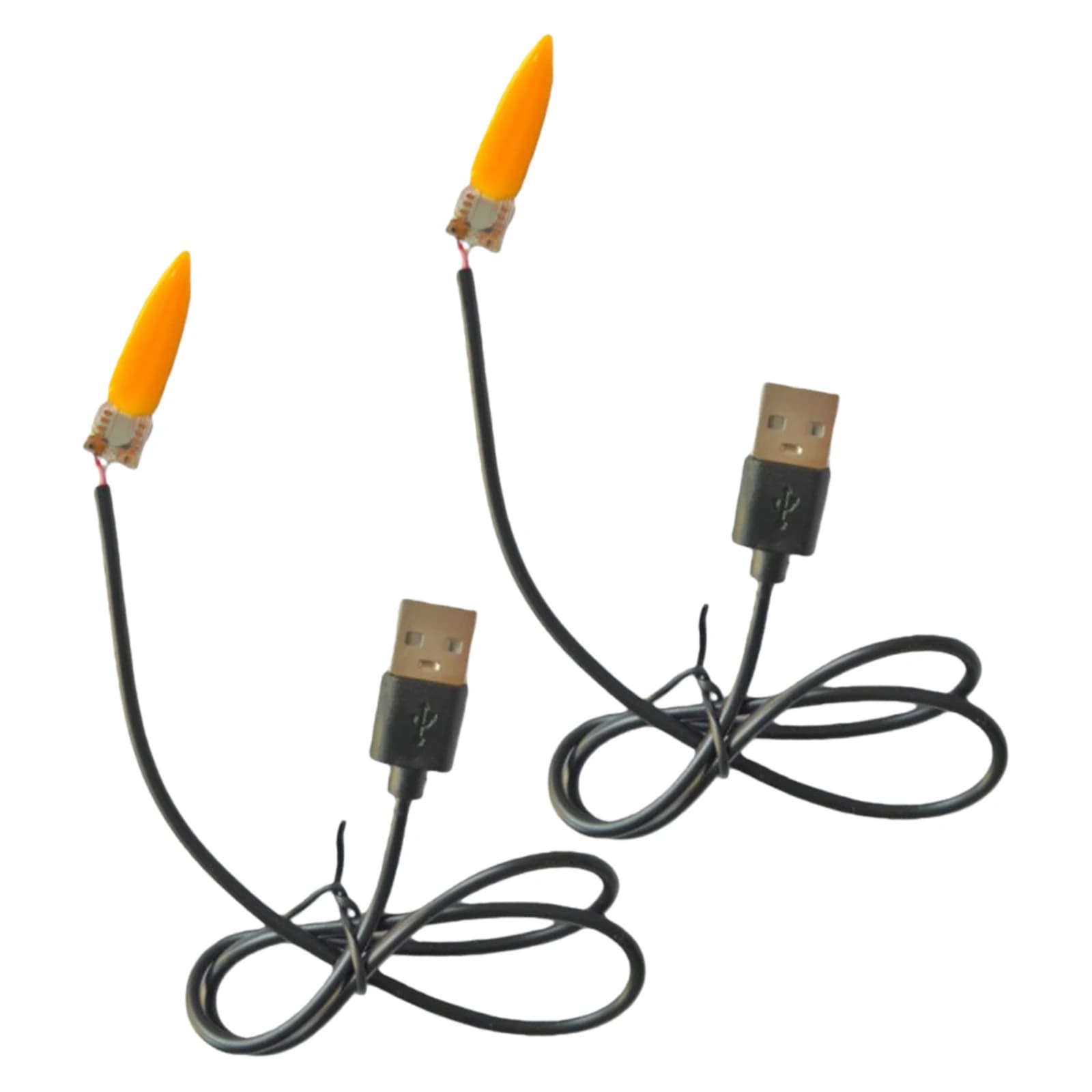 Lampada Fiamma USB 5V con Interfaccia USB, Luce LED Effetto Candela Tremolante, Accessori per Decorazione Creativa Fai-da-Te