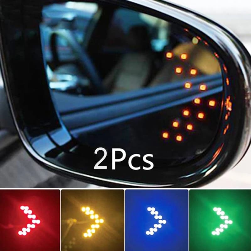 2 pezzi luci a LED per auto specchietto retrovisore freccia pannello luminoso prodotti per auto specchio per KIA RIO K2 KXCROSS 2017-19 manopola AC