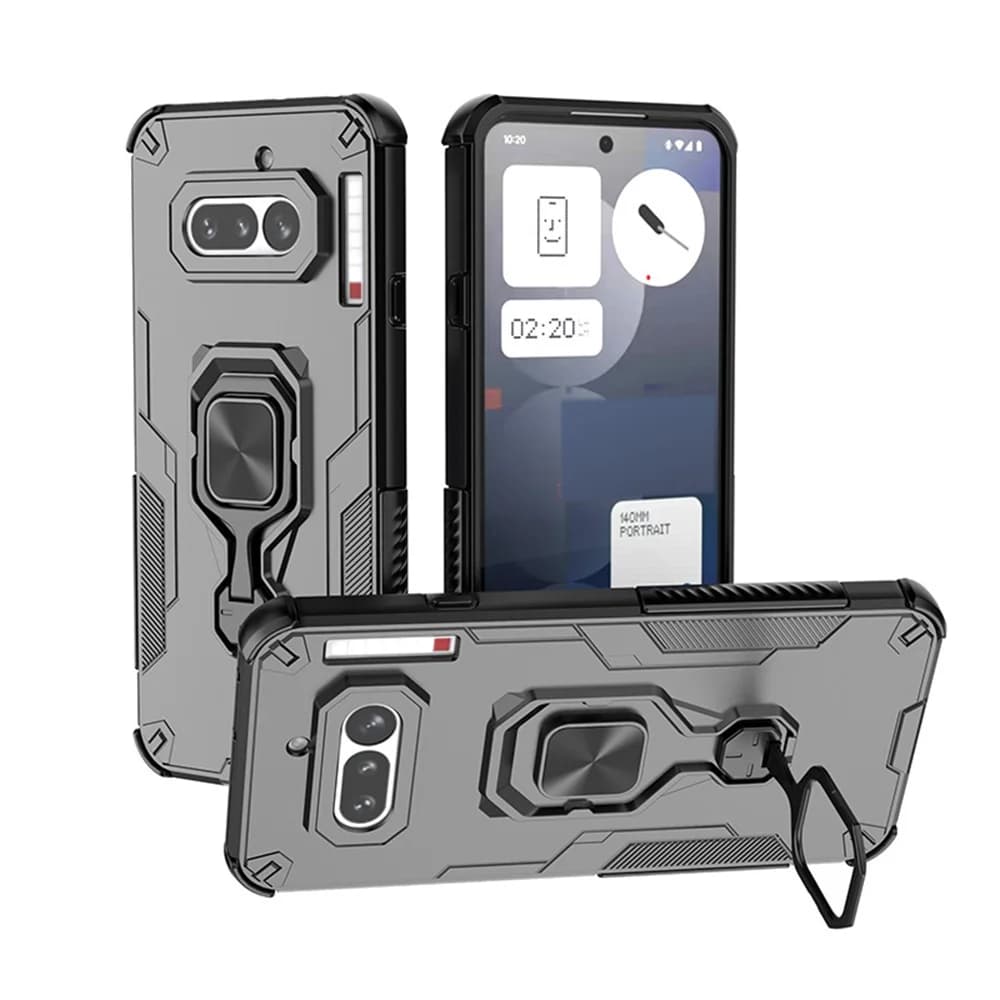 Cover di Lusso con Anello e Supporto per Nothing Phone 4A, Custodia Antiurto per Nothing Phone4A
