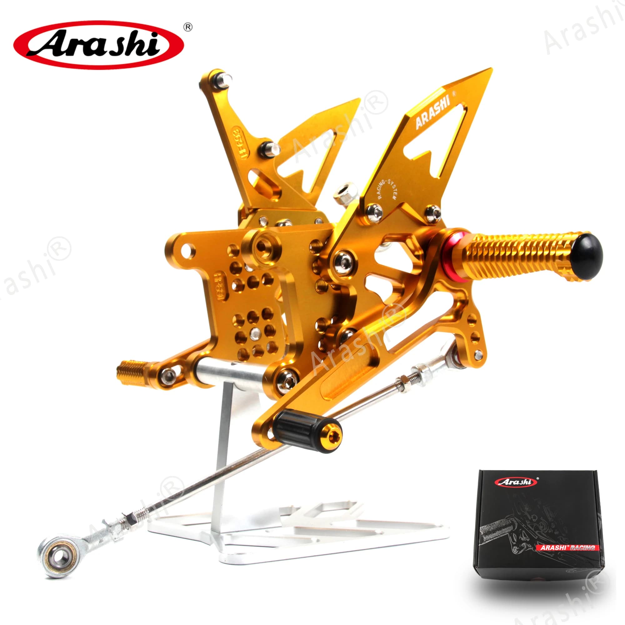 Arashi Per Triumph Daytona T595 / T509 / 955i 1997 - 2005 CNC Pedane Regolabili Rider Pedane Rearset 1998 1999 2000 2001