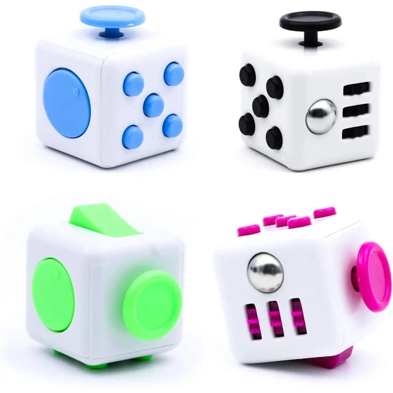 Colore solido Sollievo dallo stress Agitarsi Dadi Ansia Giocattolo di decompressione per adulti Bambini Autismo ADHD Messa a fuoco sensoriale Cubo antistress
