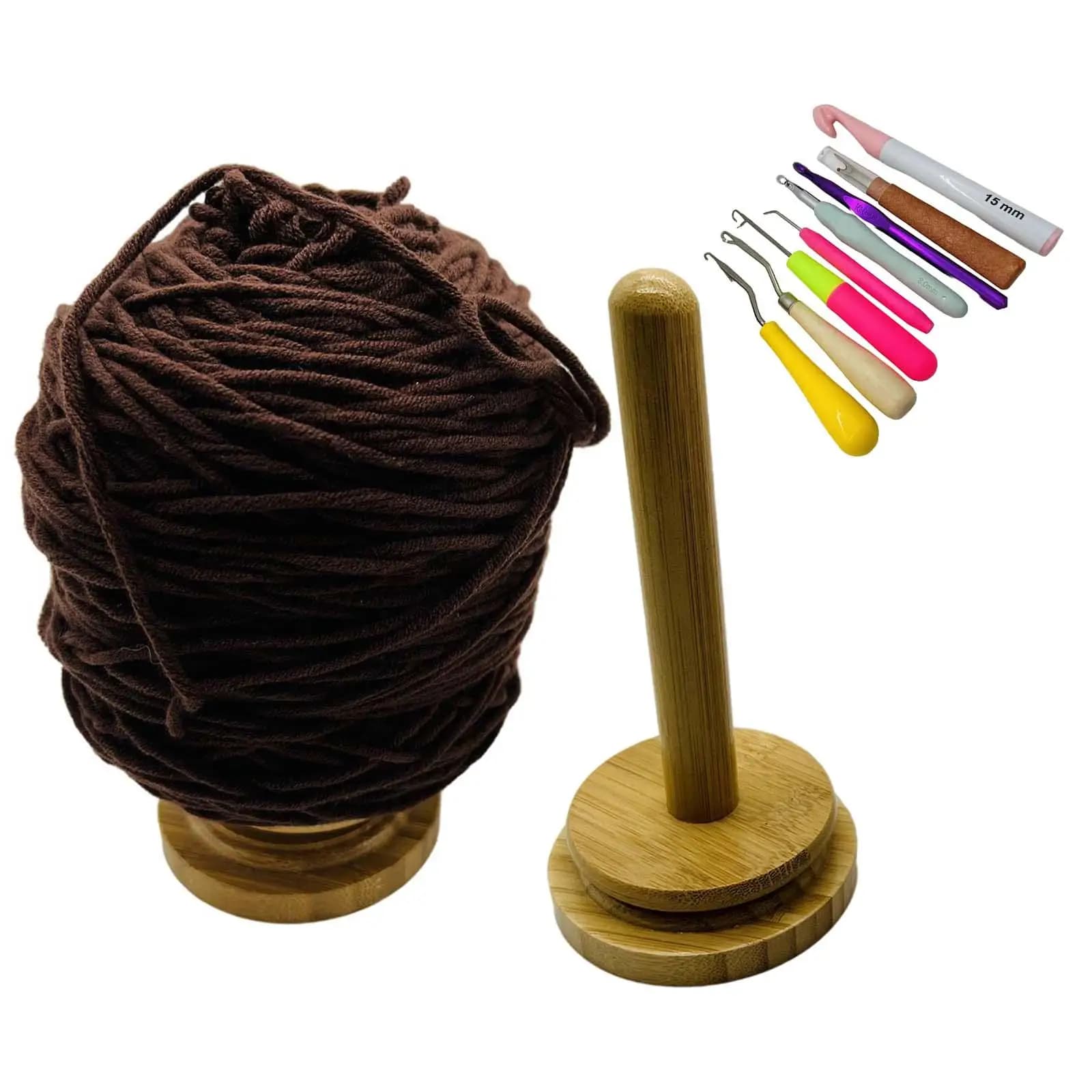 Yarn Ball Holder Yarn Dispenser with Crochet Hook Yarn Rolling Holder for String Ball