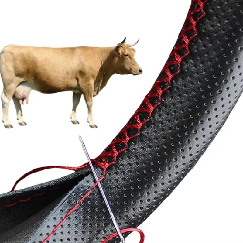 PU leather cover for braided cover for car Accessories for scratch-resistant steering