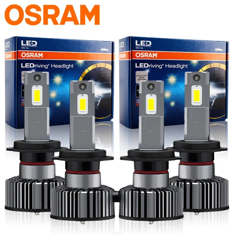 OSRAM 2pcs 100W H4 H7 Led Headlight Bulb H8 H11 9005 9006 HB3 HB4 HIR2 Fog Light Turbo Car Lamp Fan 6000K 50W/Bulb With Copper