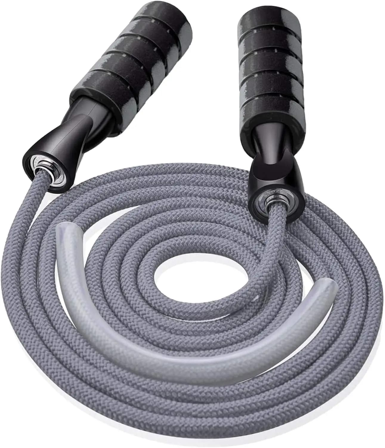 Corda per Saltare Professionale con Pesi, Regolabile e Anti-Groviglio con Cuscinetti a Sfera per Cardio e Fitness
