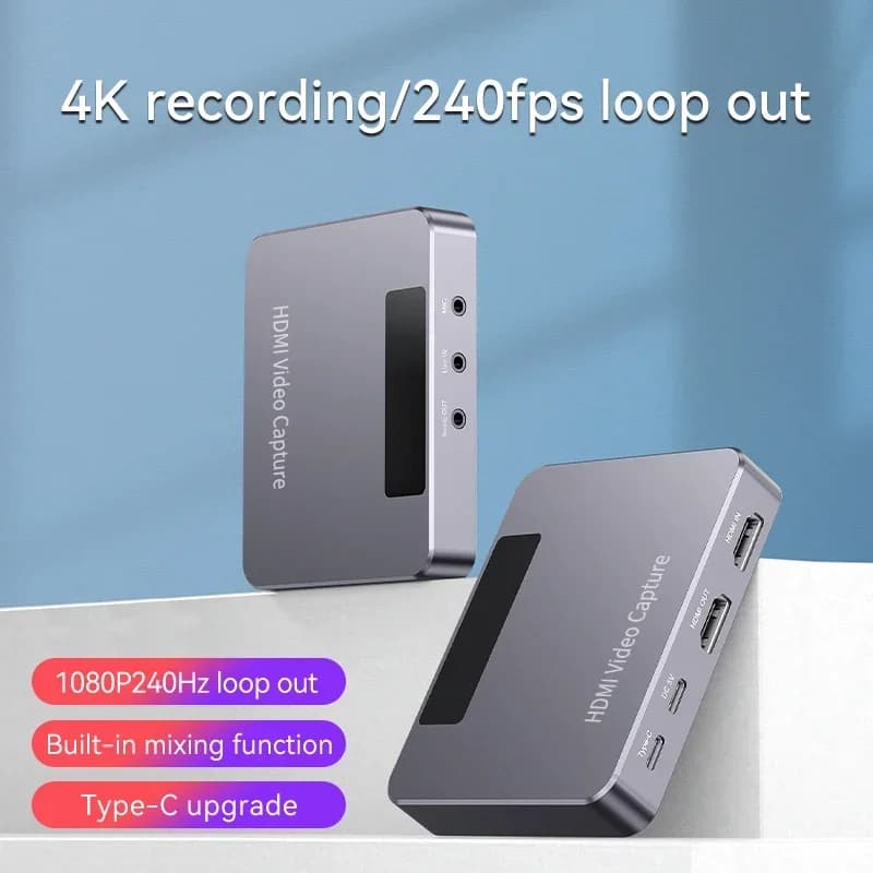 20252025 Schede di acquisizione videogiochi per streaming live Scheda di acquisizione video Apparecchi di acquisizione video HDMI, da HDMI a USB3.0