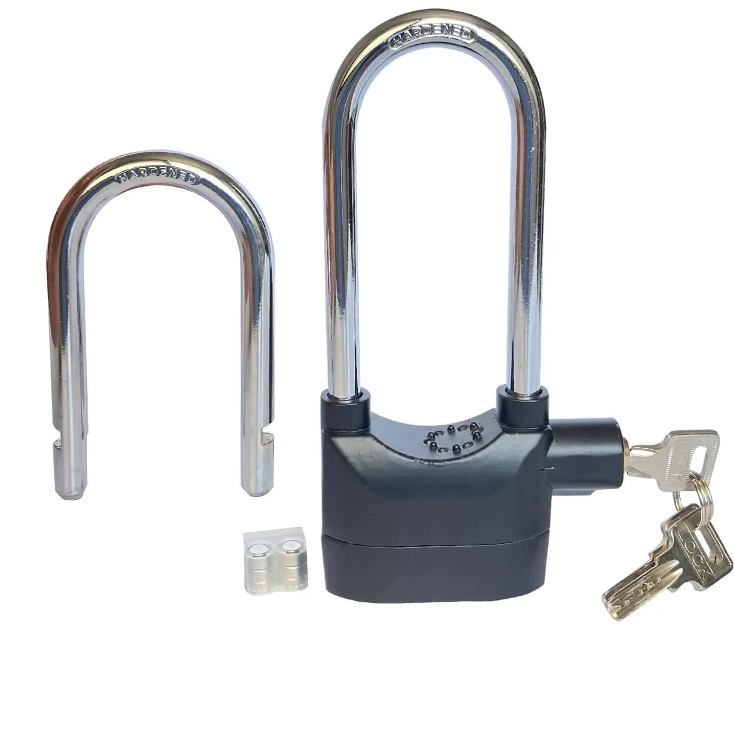 Blocco allarme fascio trasversale lungo 110dba Sistema di blocco allarme di sicurezza universale Antifurto per lucchetto porta bicicletta motore con 3 chiavi