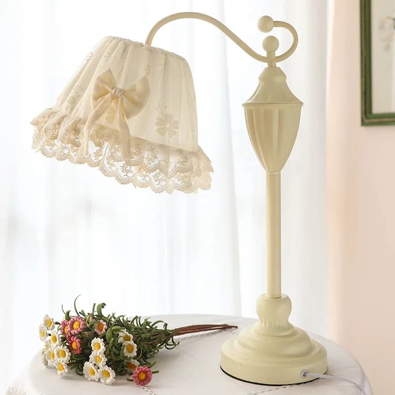 Principessa Tessuto Lampade Da Tavolo per Soggiorno camera Da Letto Comodino Lampada Da Scrivania Apparecchi A Led Del Basamento Della Luce In Piedi Luci di Casa di Arte Della Decorazione