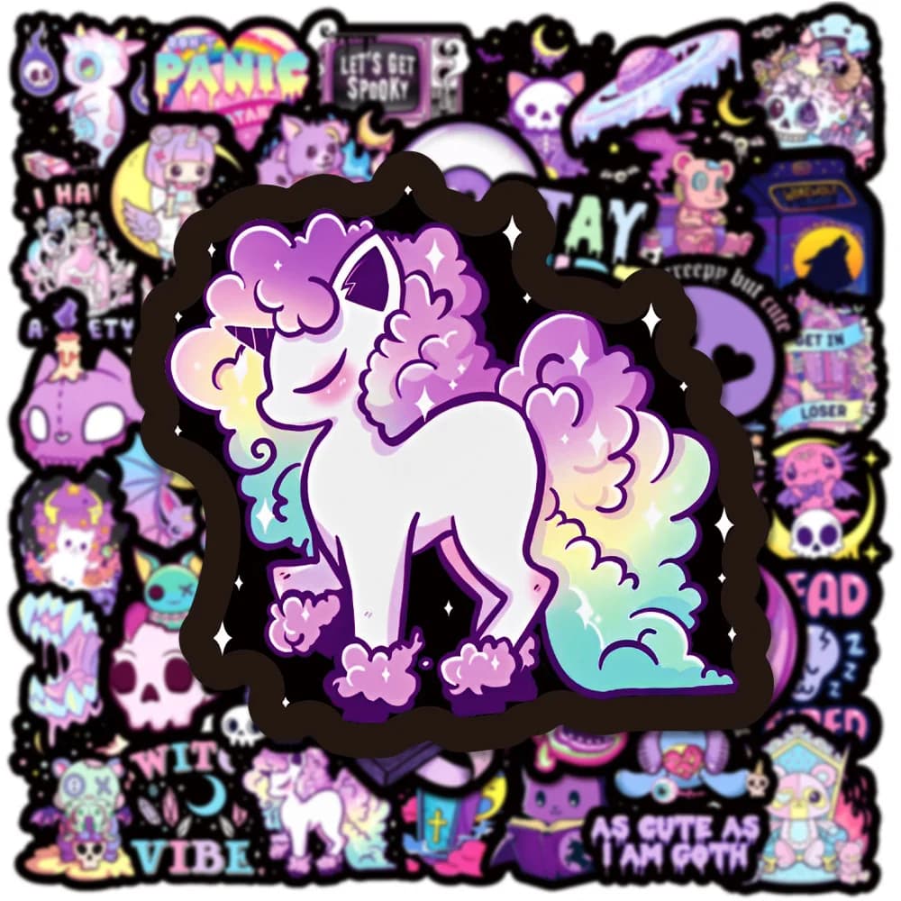 10/30/50pcs Carino Gotico Graffiti Adesivi Impermeabile Del Fumetto Adesivo Auto Bici Moto Diario Del Computer Portatile Scrapbook Kid Decalcomania giocattoli