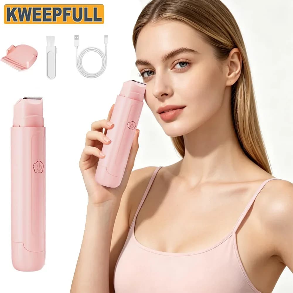 Portable Mini Body Facial Bikini Epilator for Men Women Hair Removal Trimmer Clipper USB Rechargeable Barber Beard Shaving Tool