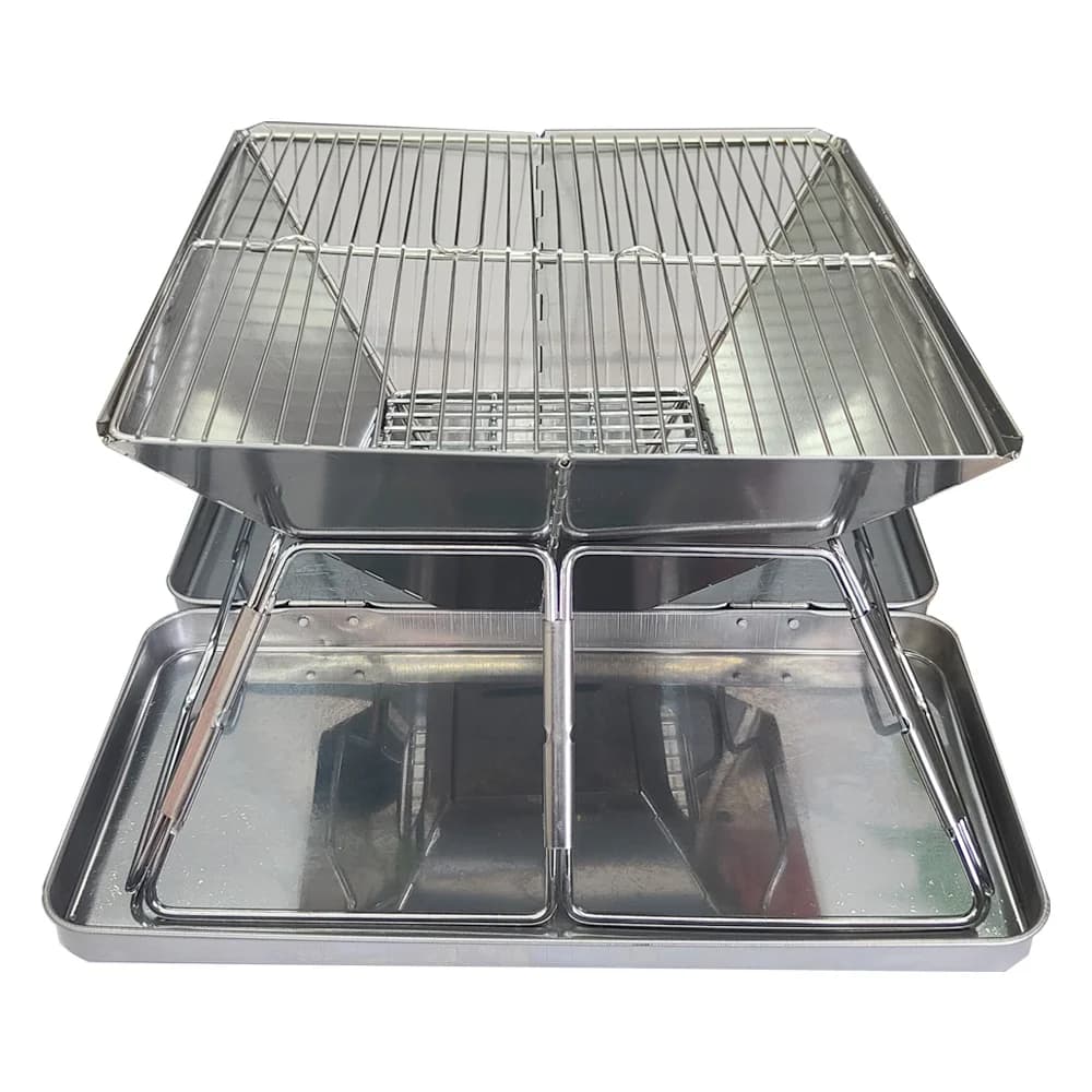 Stufa a legna da campeggio braciere campeggio stufa a legna portatile pieghevole escursionismo Barbecue Barbecue griglia a carbone Stand